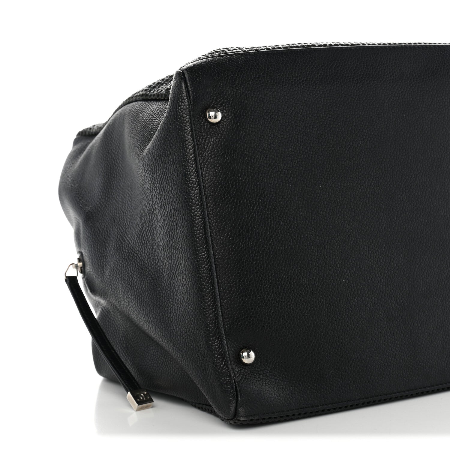Chanel Leather Perforated Bowler Black 9 of 10