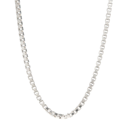 Tiffany Sterling Silver 4mm Venetian Link Necklace 1 of 6