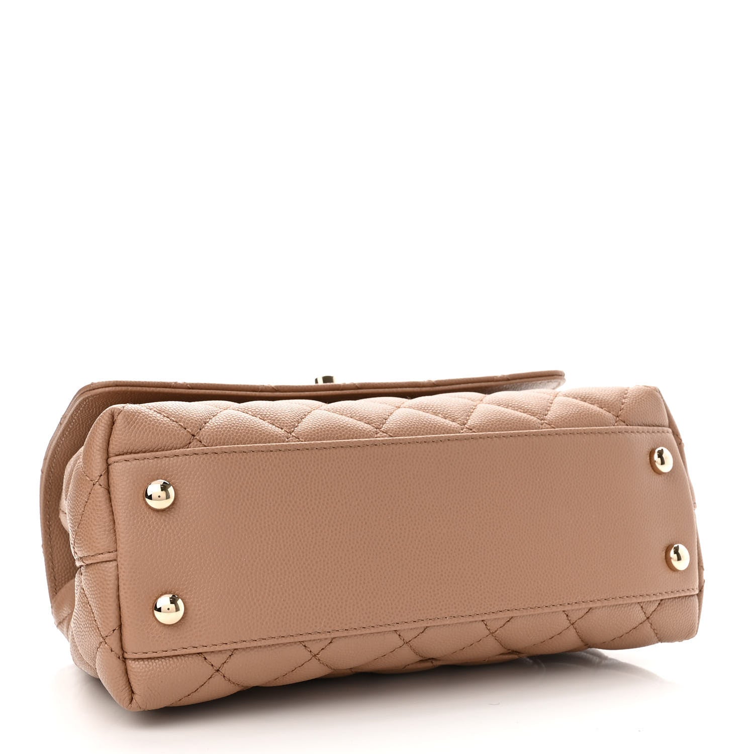 Chanel Caviar Quilted Mini Coco Handle Flap Beige 4 of 11