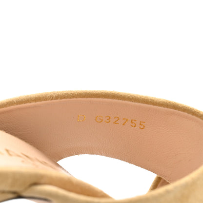 Chanel Kid Suede Pearl Mules 39 Beige 8 of 10