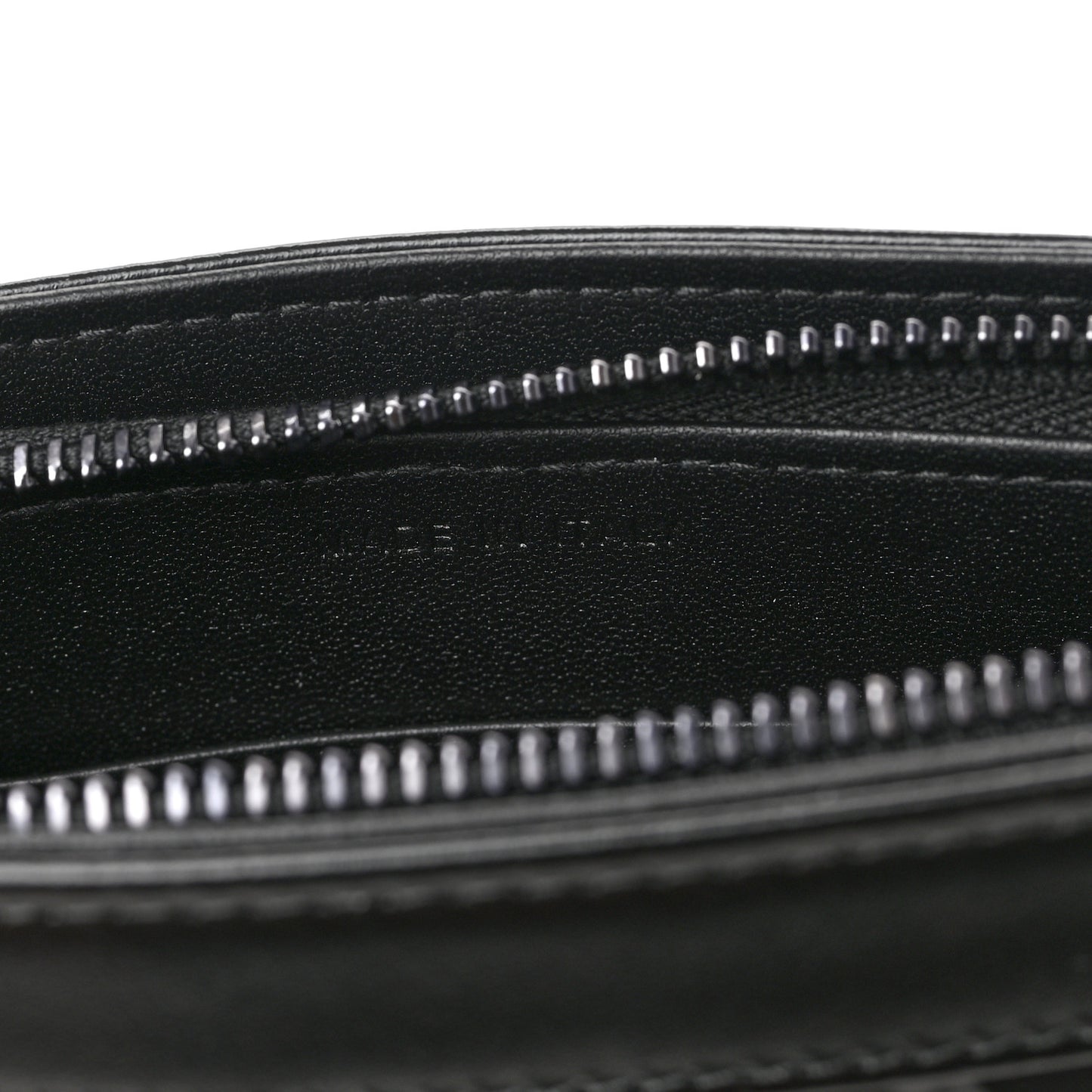 Calfskin Macrocannage Diamond Caro Zipped Pouch With Chain Black