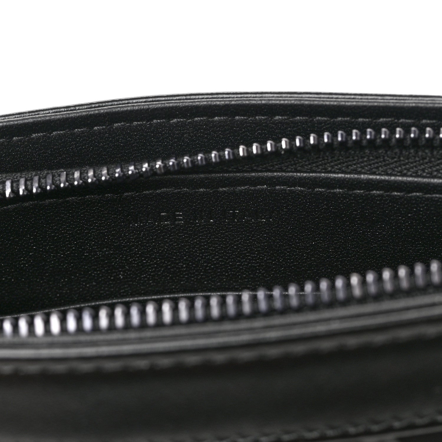 Christian Dior Calfskin Macrocannage Diamond Caro Zipped Pouch With Chain Black 6 of 8