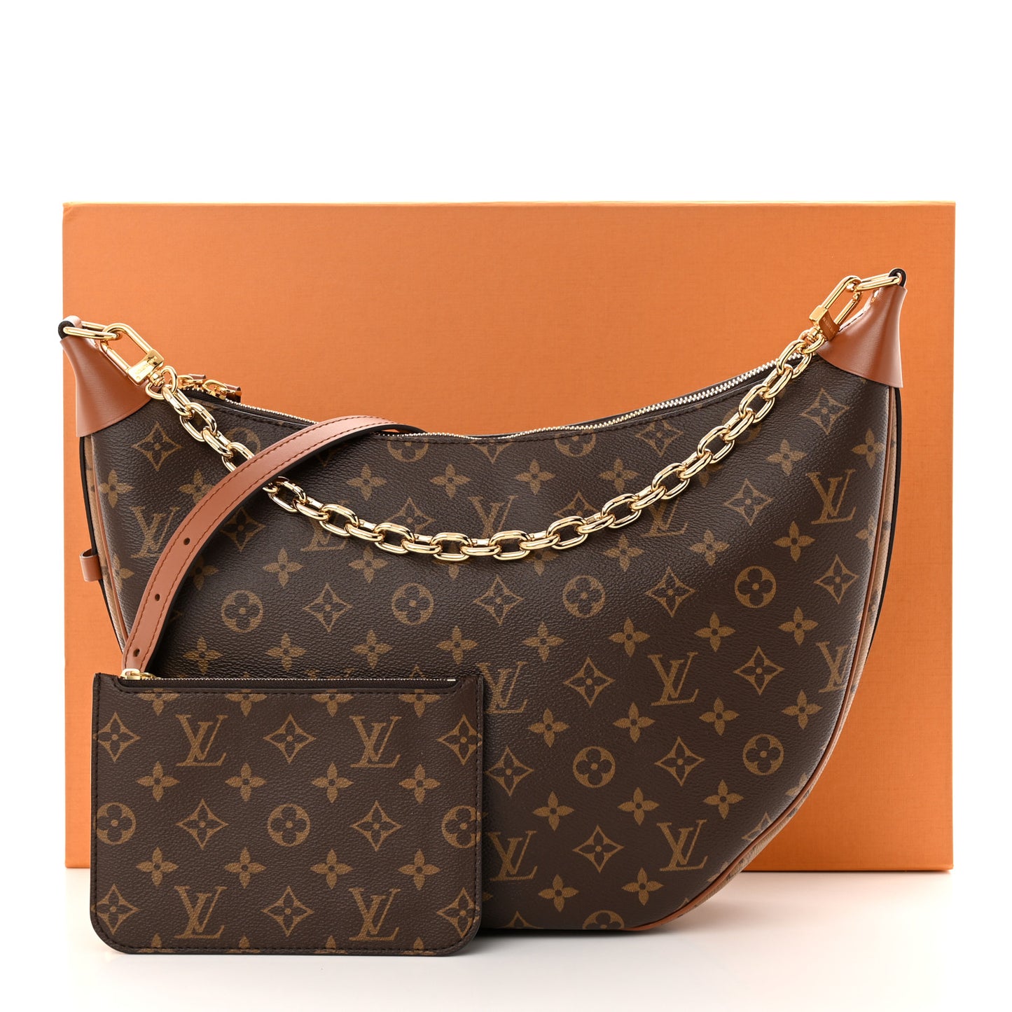 Reverse Monogram Loop Hobo