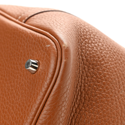 Hermes Taurillon Clemence Picotin Lock 22 MM Gold 12 of 14