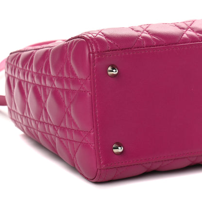 Christian Dior Lambskin Cannage Medium Lady Dior Fuchsia 8 of 9