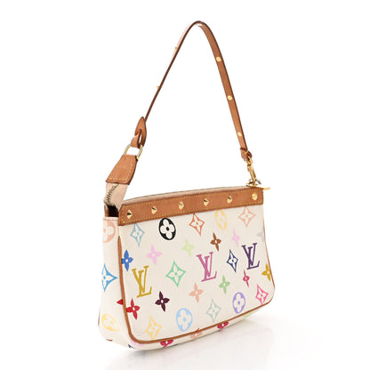 Louis Vuitton Monogram Multicolor Pochette Accessories White 3 of 9