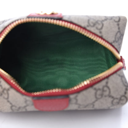 Gucci Soft GG Supreme Monogram Calfskin Small Ophidia Cosmetic Case Beige Ebony Hibiscus Red 5 of 10