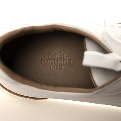 Hermes Calfskin Polo Sneakers 36.5 White 7 of 9
