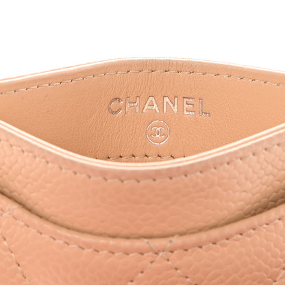 Chanel Caviar Quilted Card Holder Beige 6 of 9