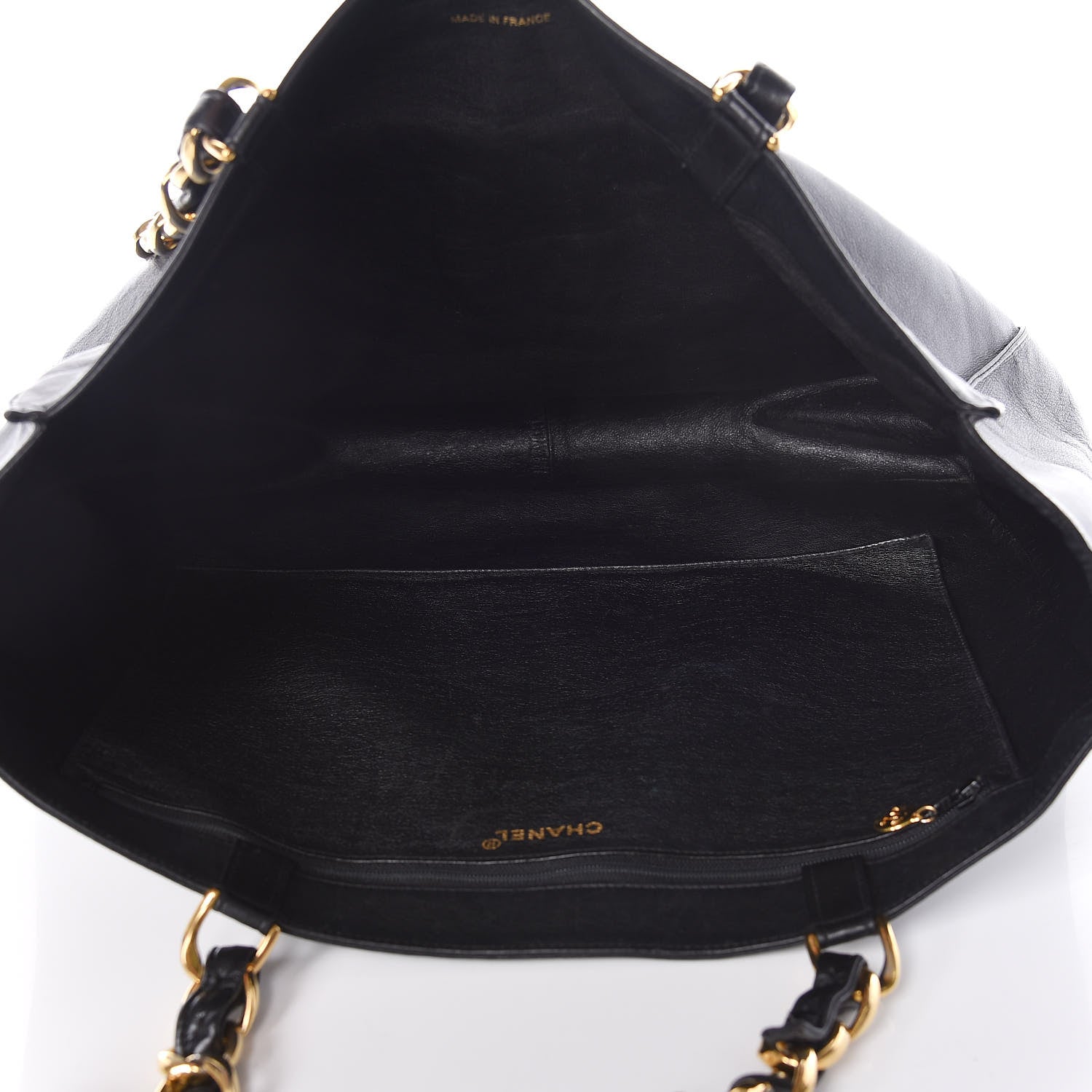 Chanel Lambskin CC Tote Black 5 of 10