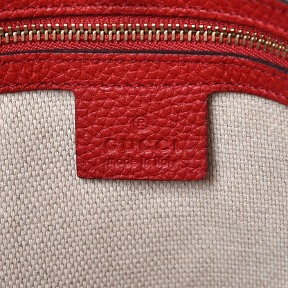 Gucci Pebbled Calfskin Medium Soho Chain Shoulder Bag Tabasco Red 6 of 9
