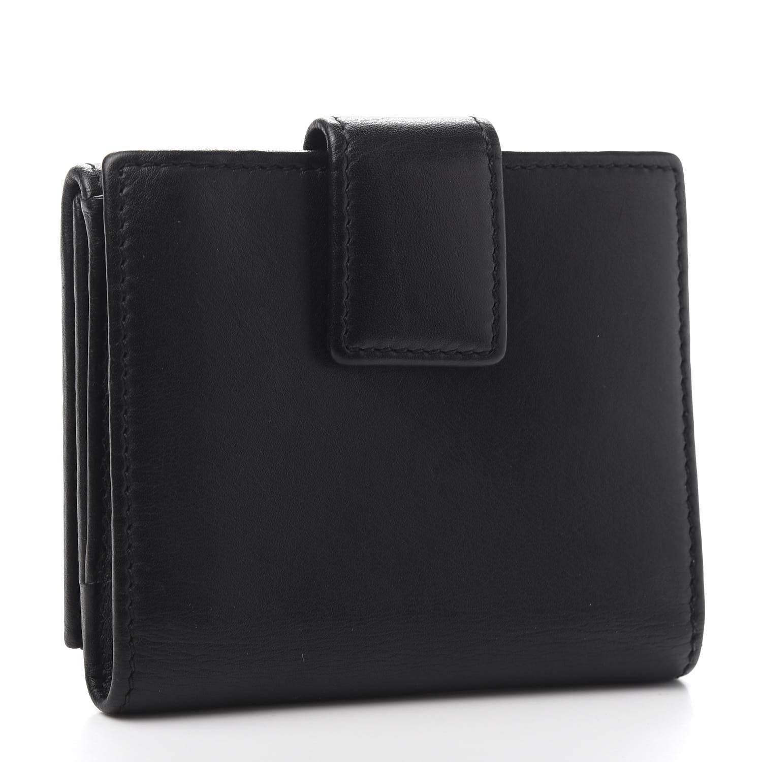 Gucci Calfskin Swarovski Crystal Mini GG Sparkling French Flap Wallet Black 3 of 12