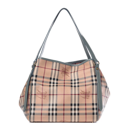 Burberry Haymarket Check Small Canterbury Tote Eucalyptus Grey 1 of 14