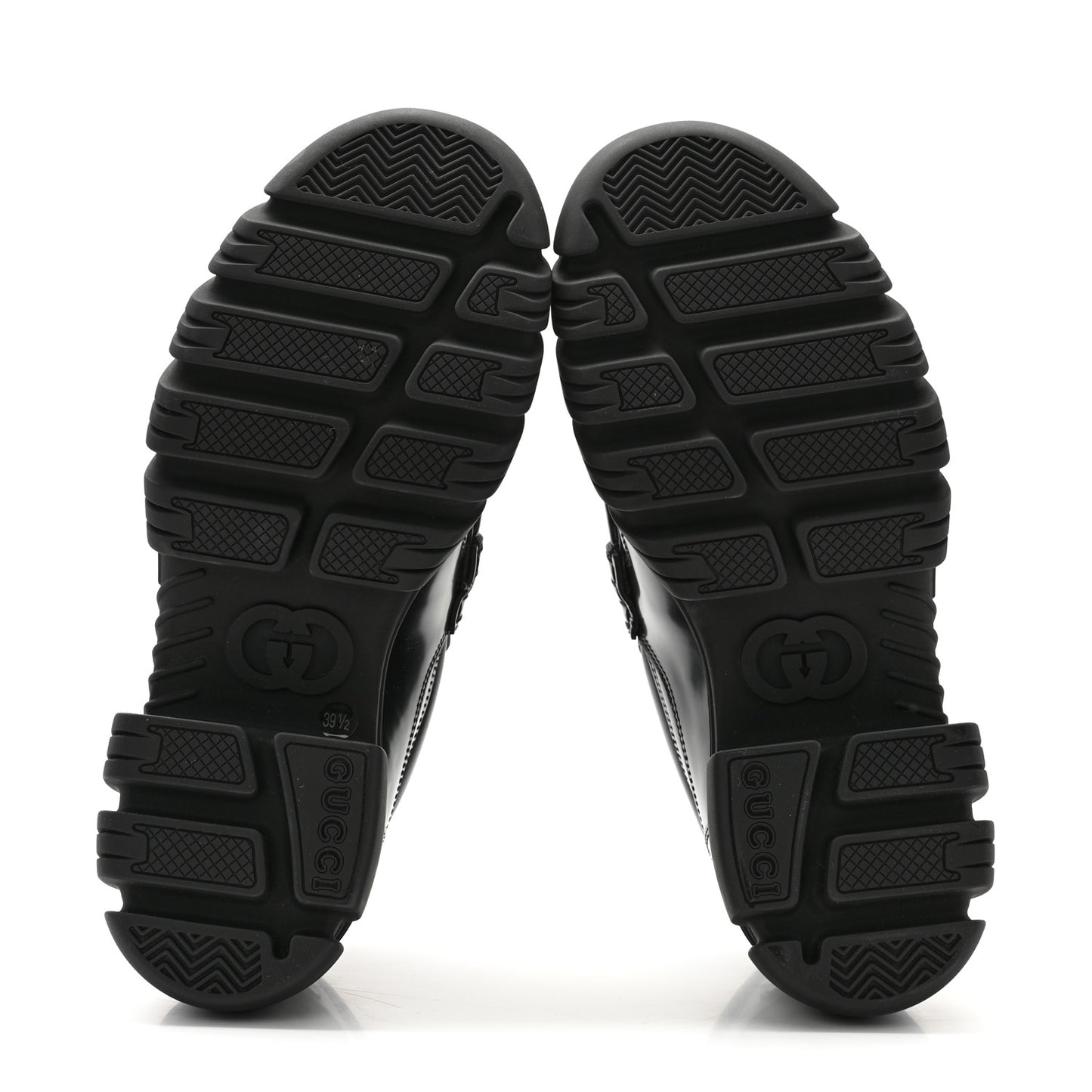 Magnum Calfskin Nappa Samoa Womens Horsebit Platform Chunky Lug Sole 40mm Loafers 39.5 Black