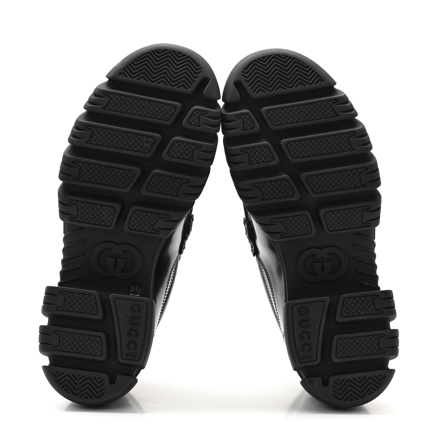 Gucci Magnum Calfskin Nappa Samoa Womens Horsebit Platform Chunky Lug Sole 40mm Loafers 39.5 Black 5 of 7