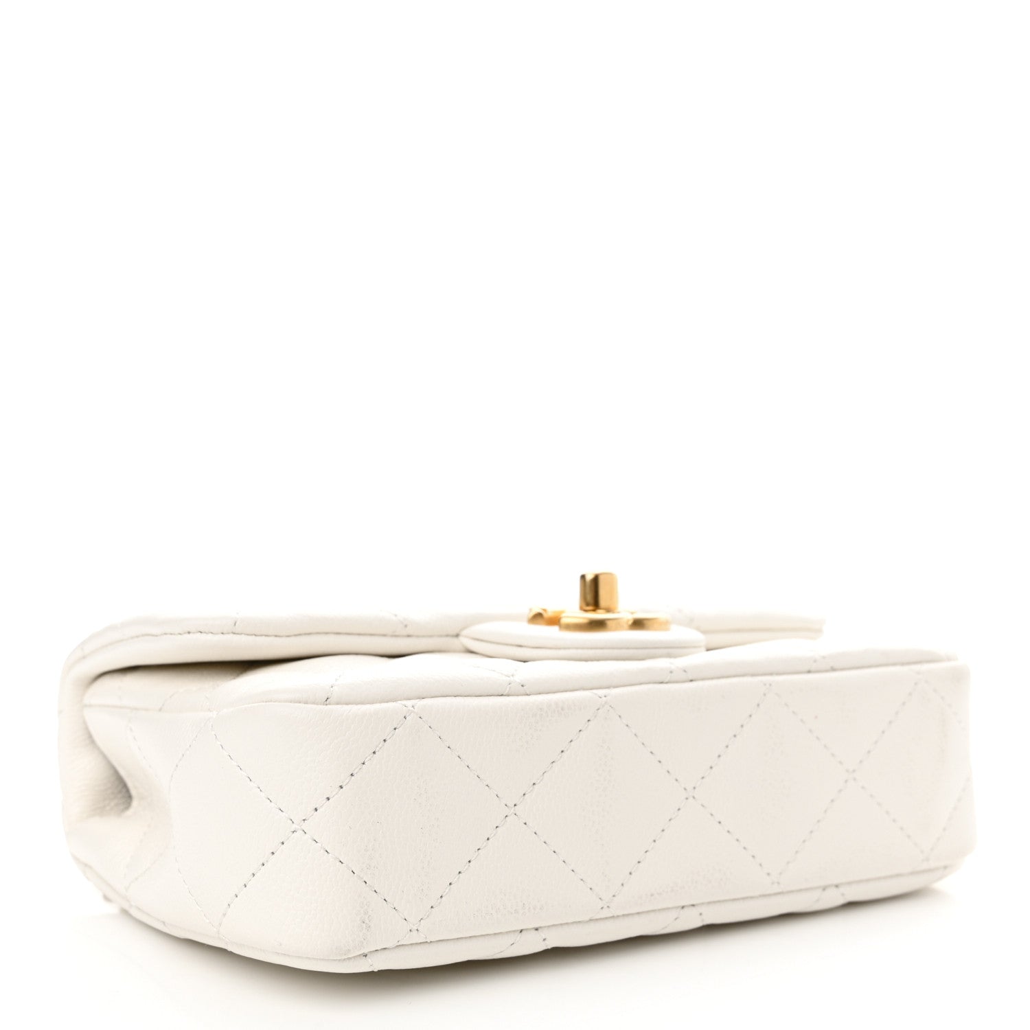 Chanel Caviar Quilted Mini Sweetheart Rectangular Flap White 4 of 12