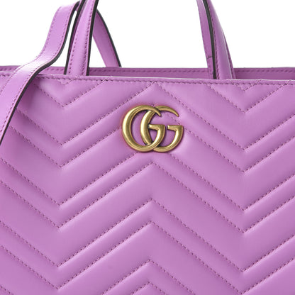 Gucci Calfskin Matelasse Small GG Marmont Tote Candy Mousse 10 of 10