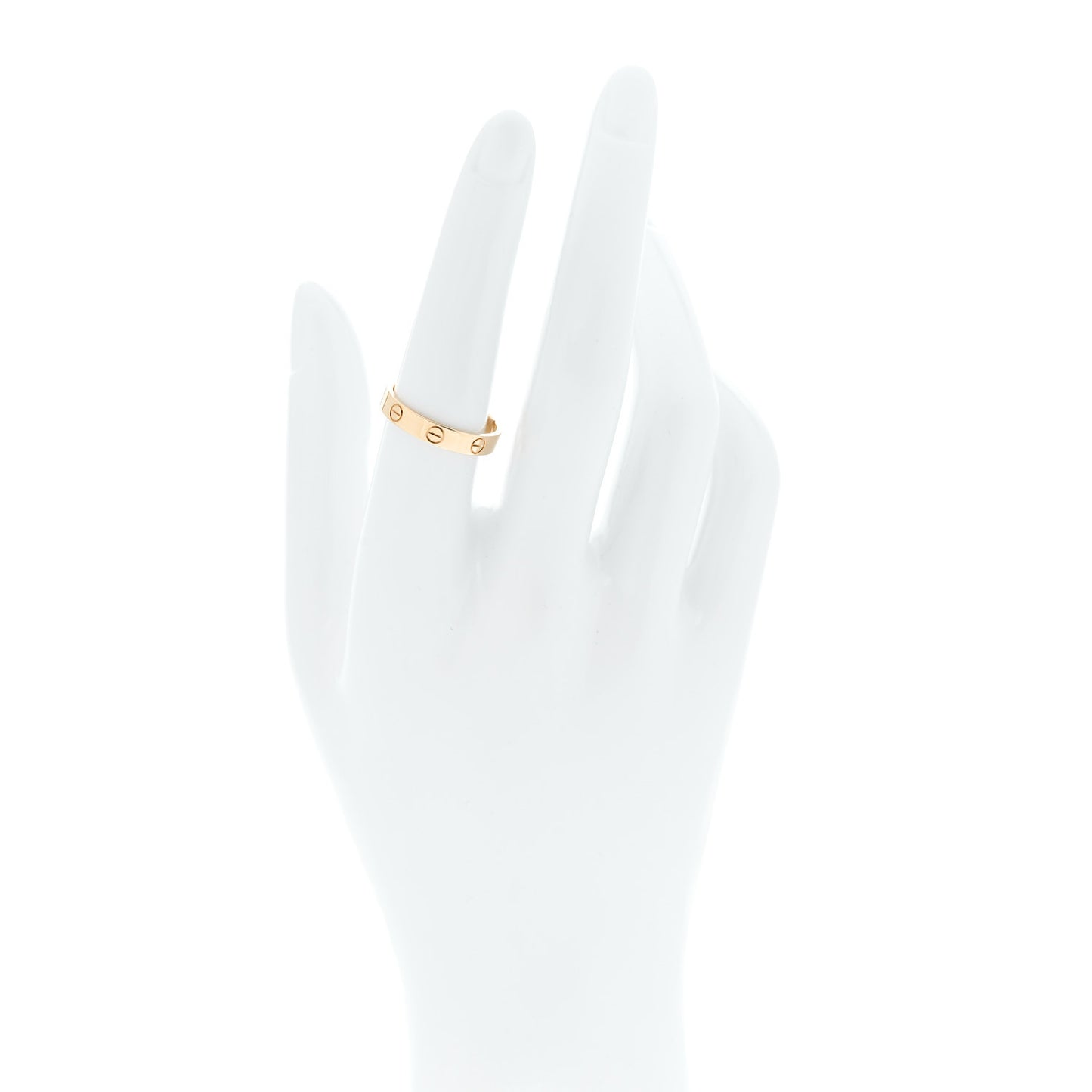 18K Yellow Gold 3.5mm LOVE Wedding Band Ring 55 7.25