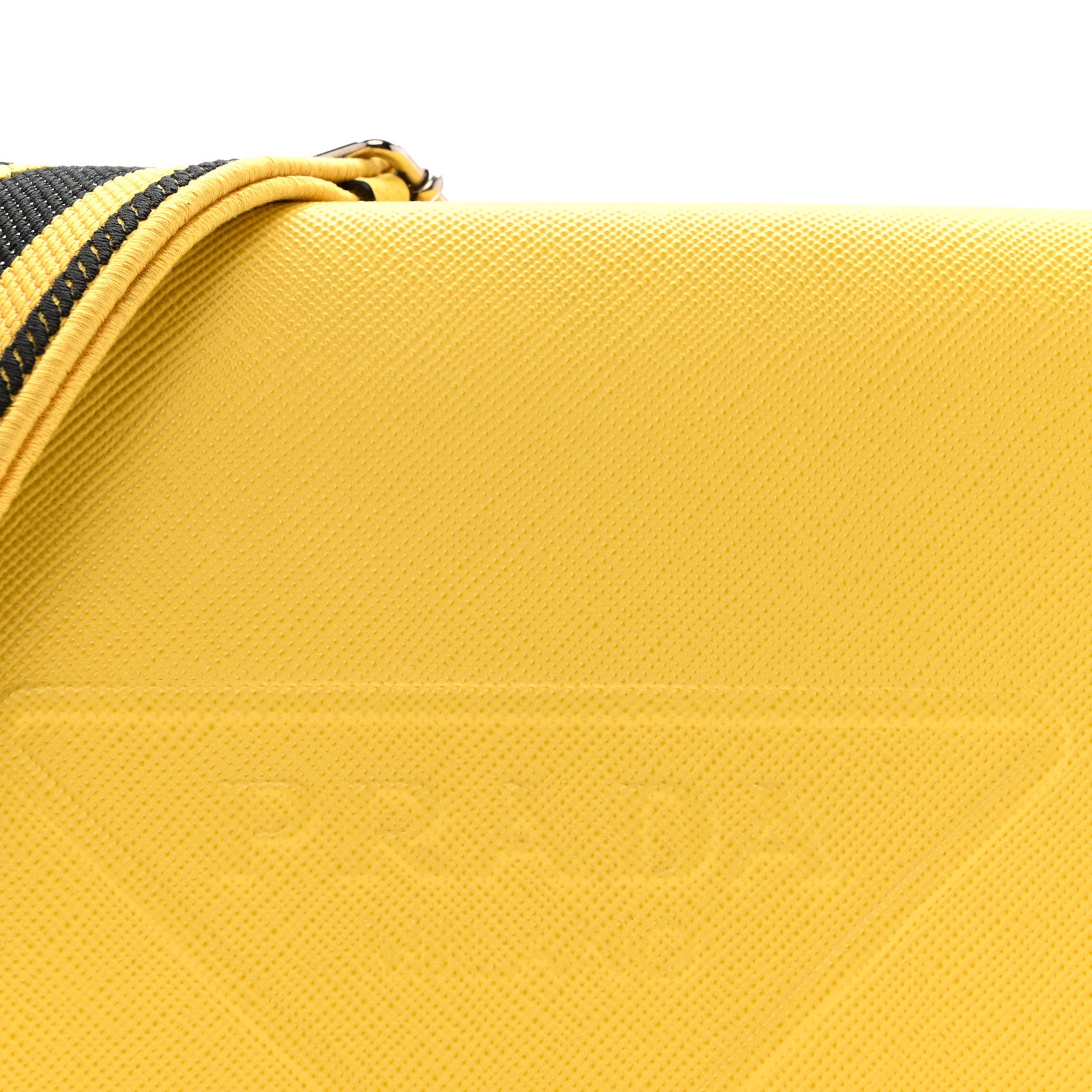 Prada Saffiano Cuir Triangle Logo Embossed Flap Crossbody Sole 8 of 11