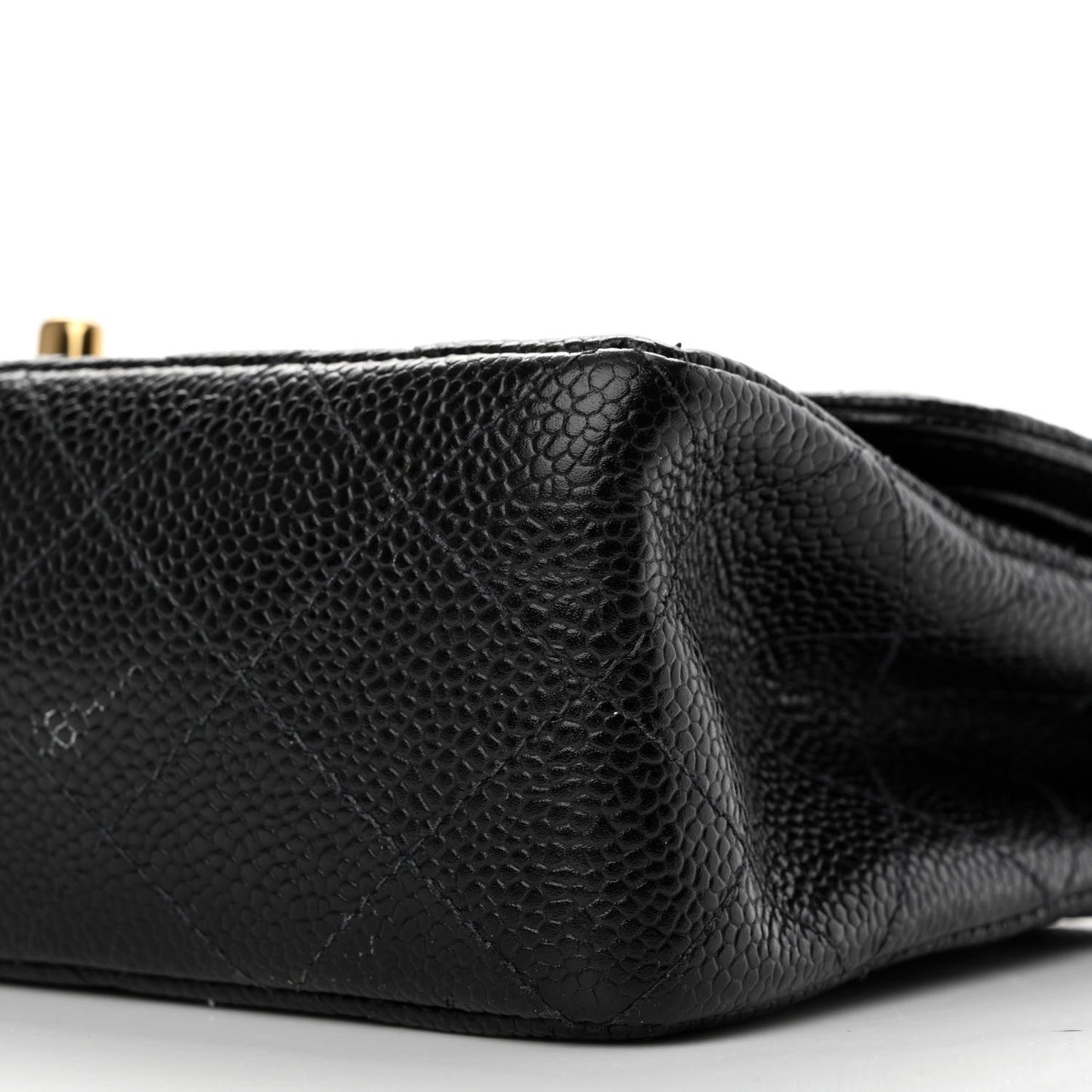 Caviar Quilted Small Double Flap Black