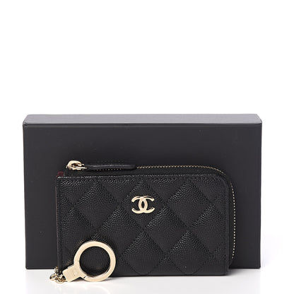 Chanel Caviar Quilted Key Holder Case Black 7 of 7