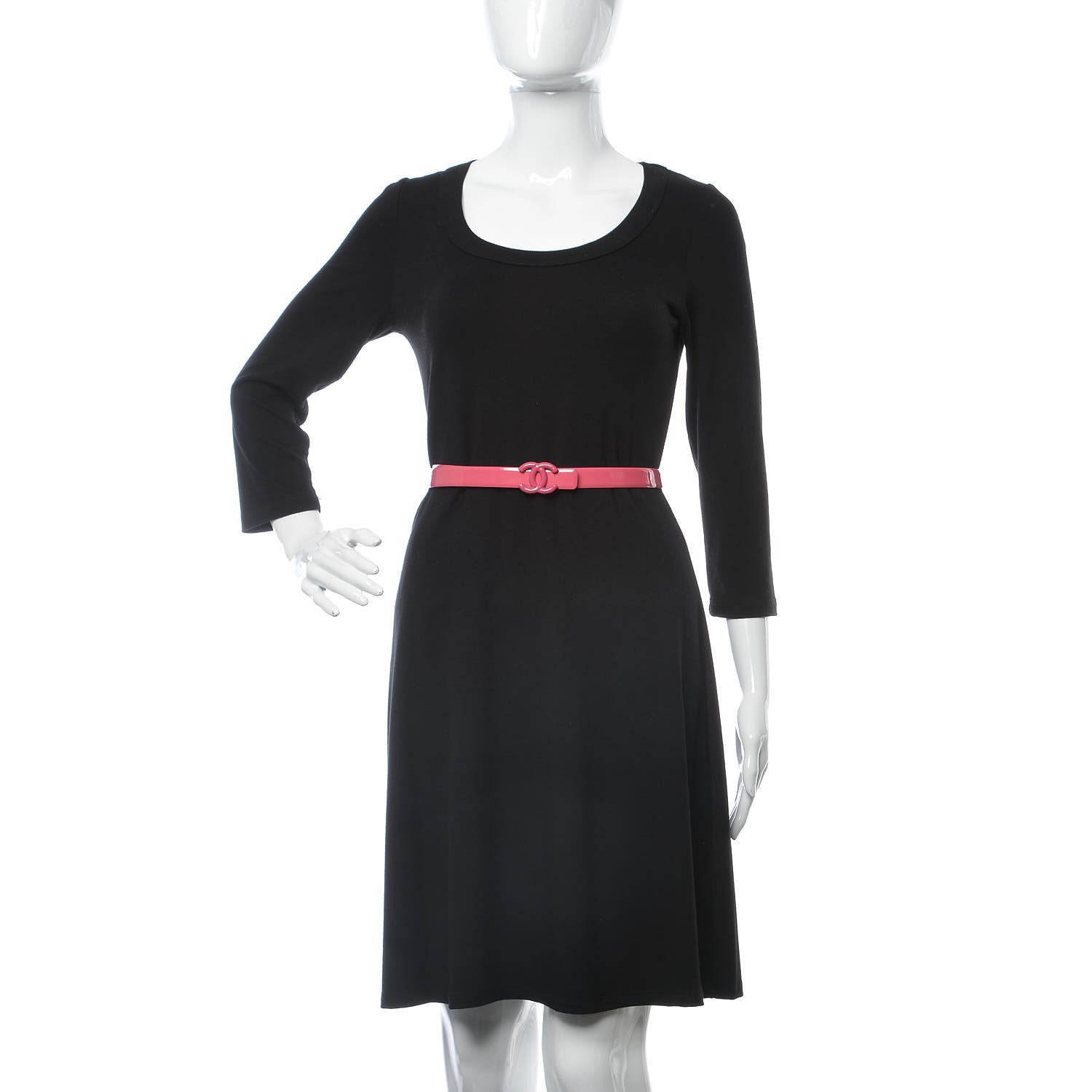 Chanel Patent CC Logo Skinny Belt 85 34 Pink 2 of 8