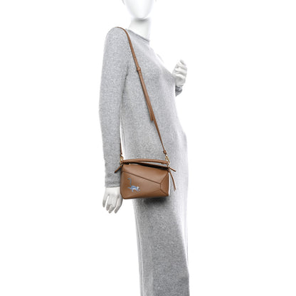 Loewe X SUNA FUJITA Satin Calfskin Mini Lemur Puzzle Edge Bag Brown 2 of 12