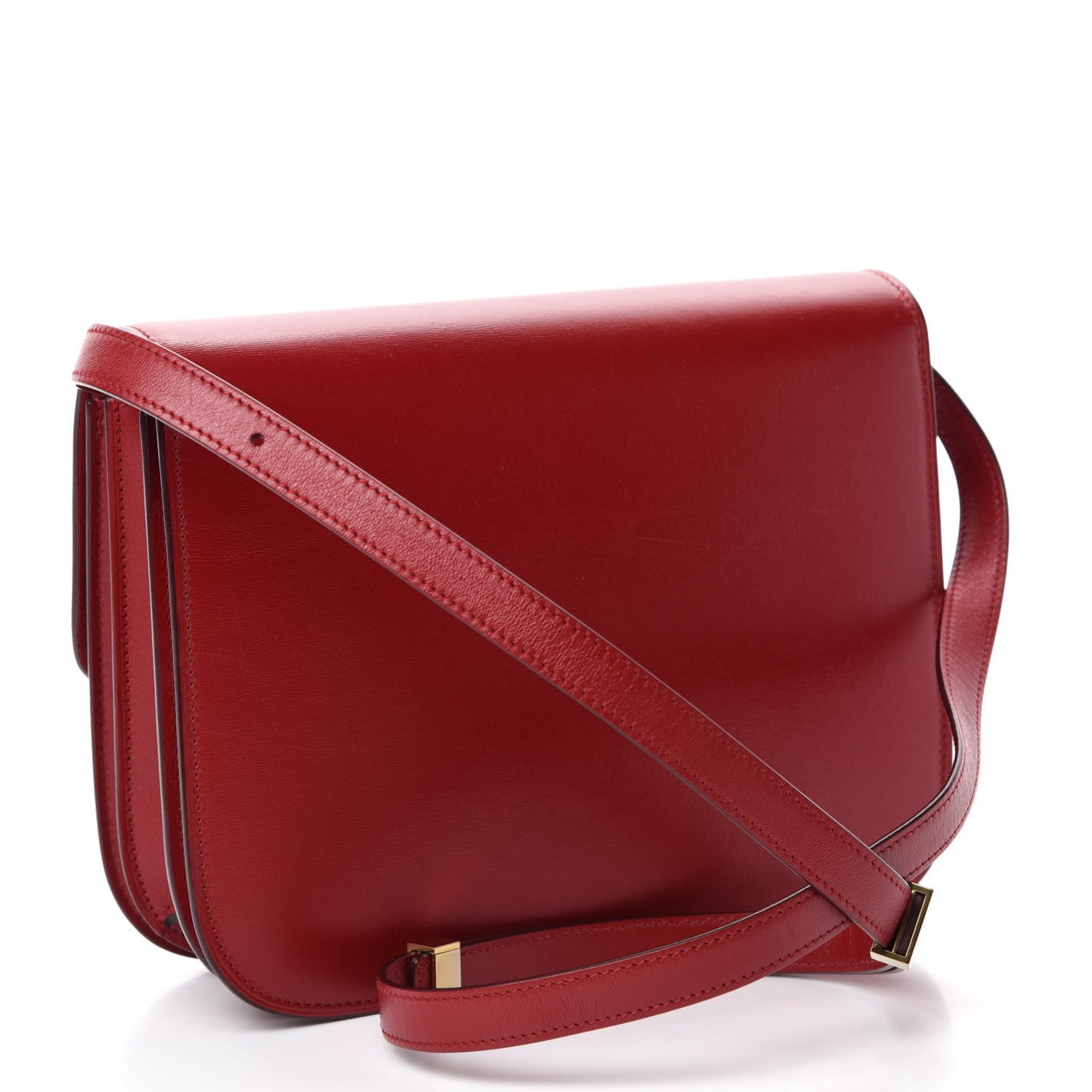 Box Calfskin Classic Box Flap Bag Red