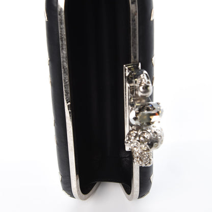 Alexander McQueen Nappa Studded Skull Knuckle Box Clutch Black 5 of 8