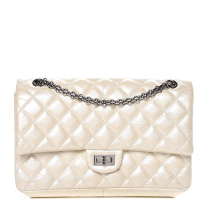 Chanel Metallic Aged Calfskin Quilted 2.55 Reissue 226 Flap White 1 of 13