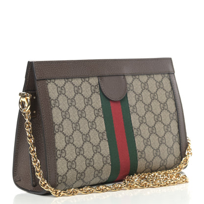 Gucci GG Supreme Monogram Web Small Ophidia Chain Shoulder Bag Brown 2 of 4
