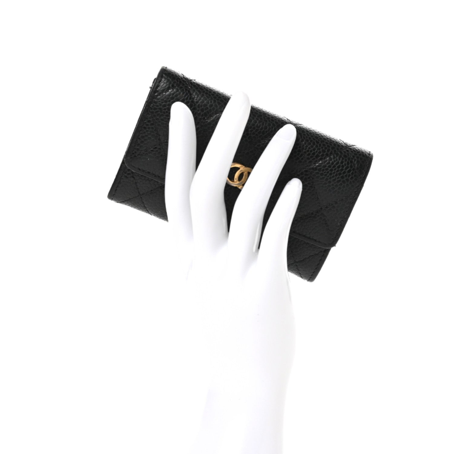 Chanel Caviar Quilted Flap Card Holder Black 2 of 7