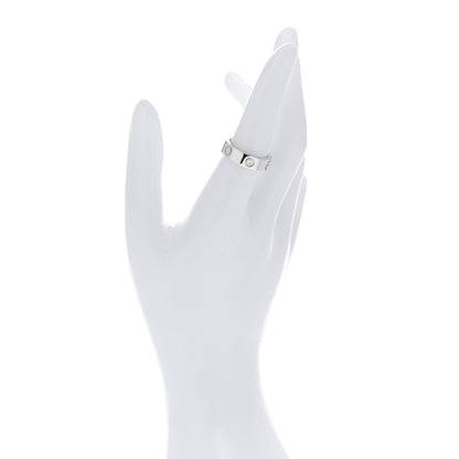 Cartier 18K White Gold 3 Diamond 5.5mm LOVE Ring 54 7 2 of 5