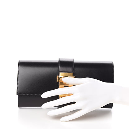 Hermes Tadelakt Medor 23 Clutch Black 2 of 8