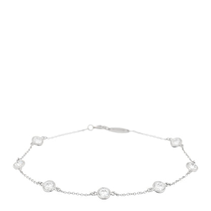 Tiffany Platinum Diamond 1.26ctw Elsa Peretti Diamonds by the Yard Station Bracelet 1 of 4
