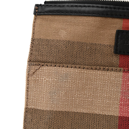 Burberry Canvas Mega Check Medium Ashby Hobo Black 21 of 25