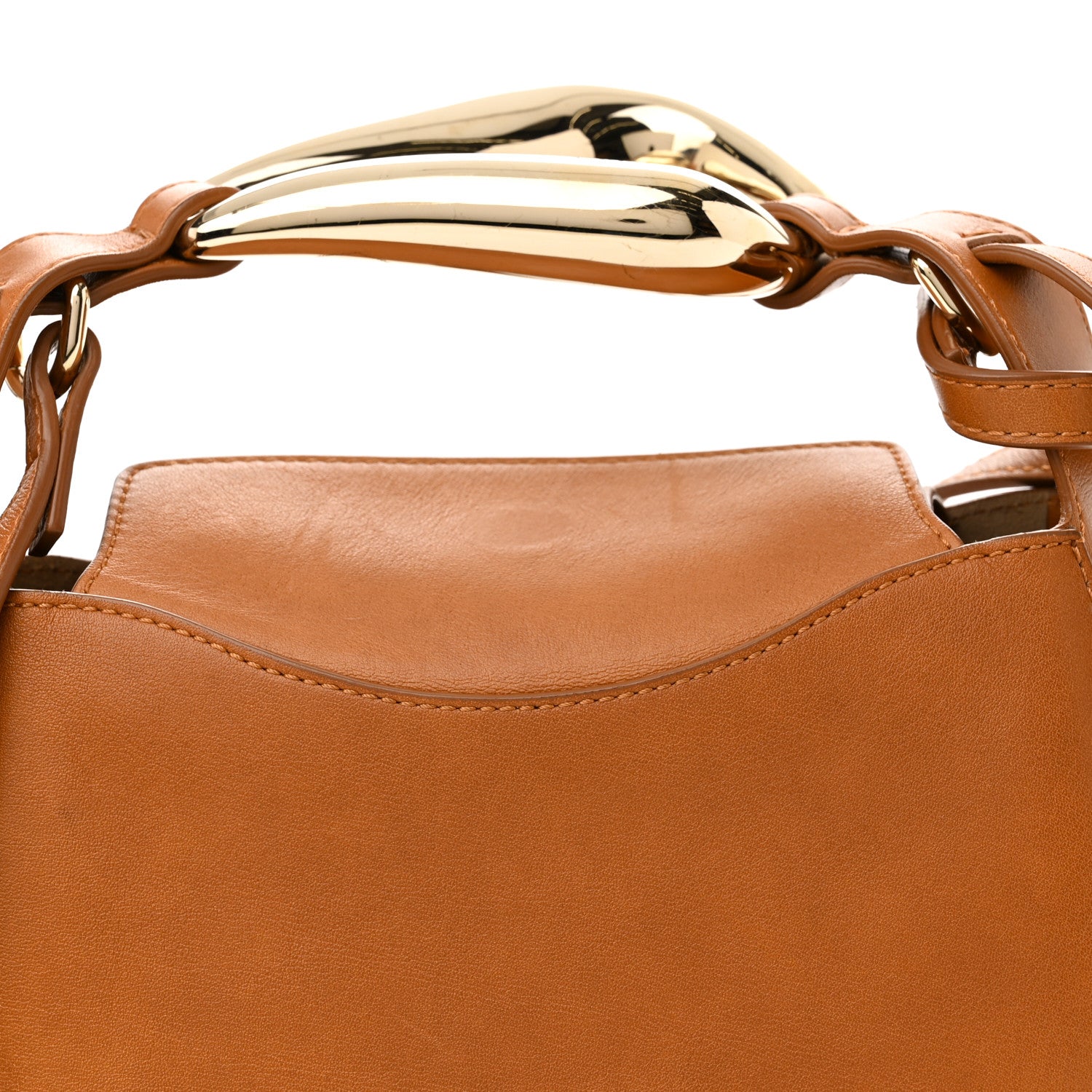 Chloe Grained Calfskin Kiss Bag Small Arizona Brown 8 of 12