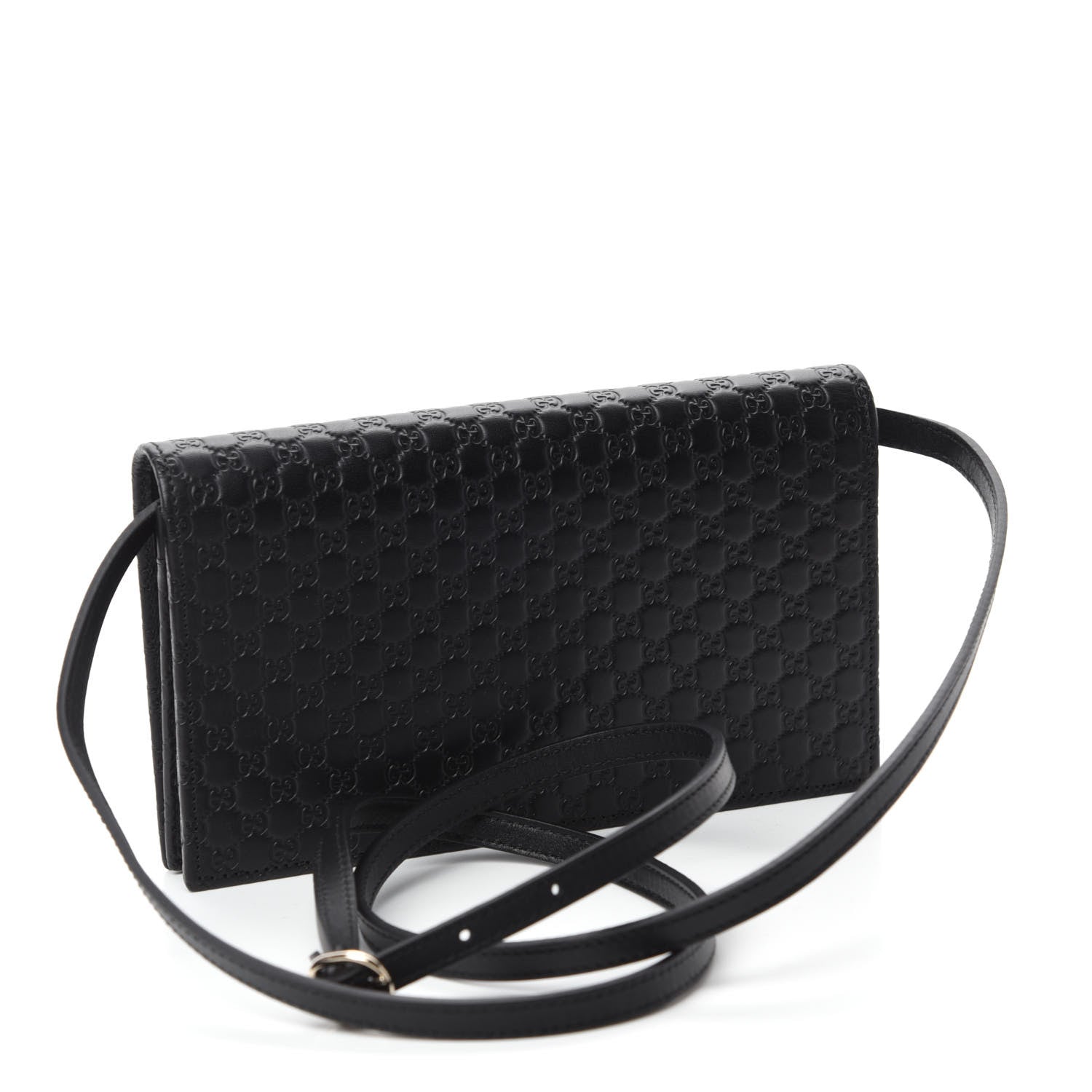 Gucci Microguccissima Crossbody Wallet Black 3 of 10