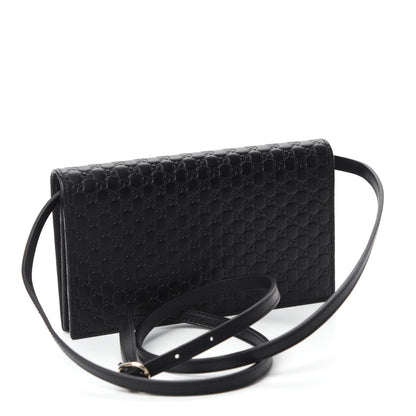 Gucci Microguccissima Crossbody Wallet Black 3 of 10