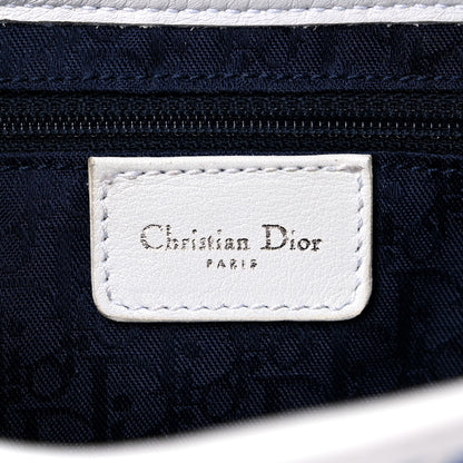 Christian Dior Canvas Hibiscus Surf Chick Saddle Bag Blue White 6 of 16