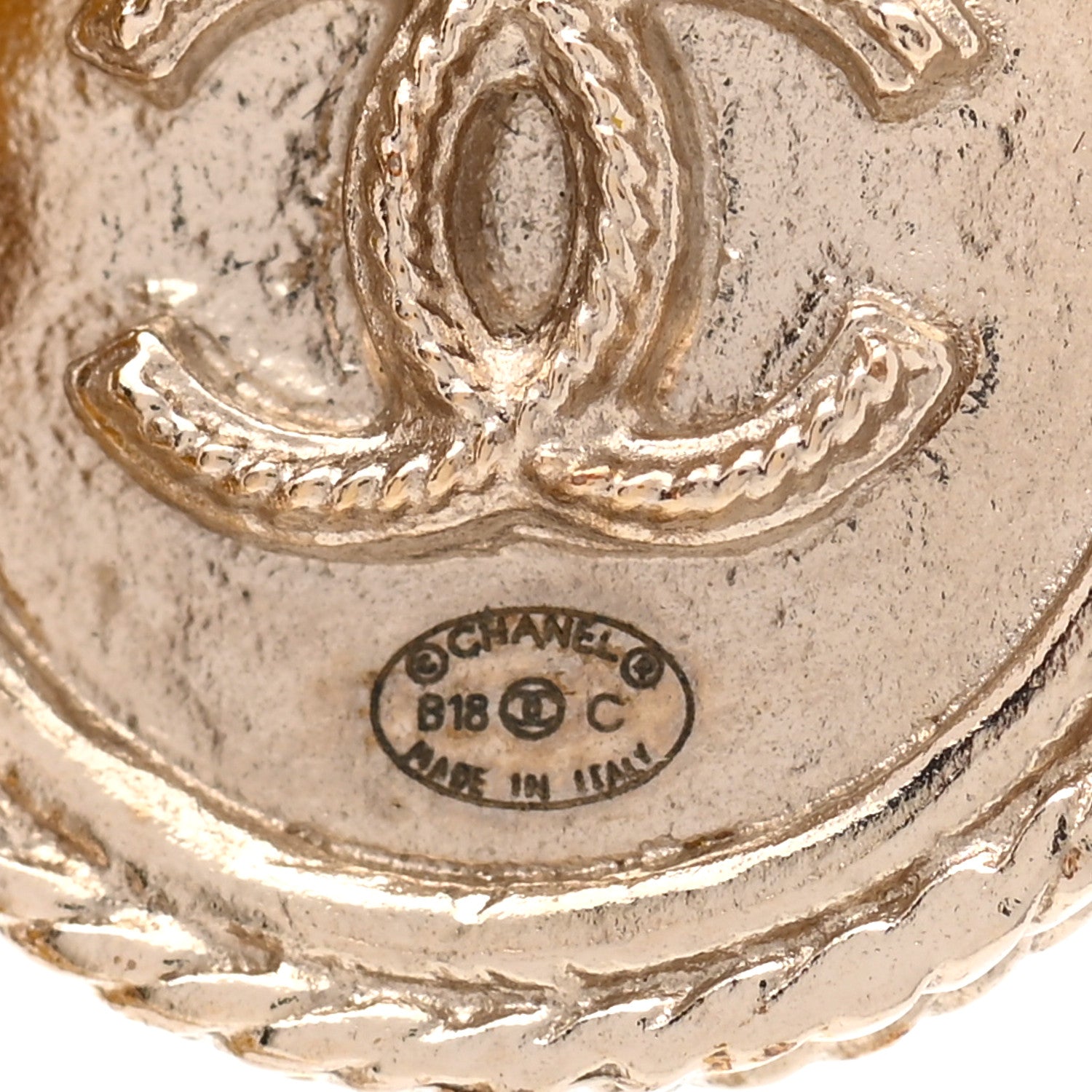 Chanel Metal Lambskin CC Chain Link Necklace Yellow Gold 5 of 5