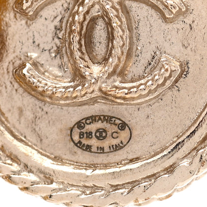 Chanel Metal Lambskin CC Chain Link Necklace Yellow Gold 5 of 5