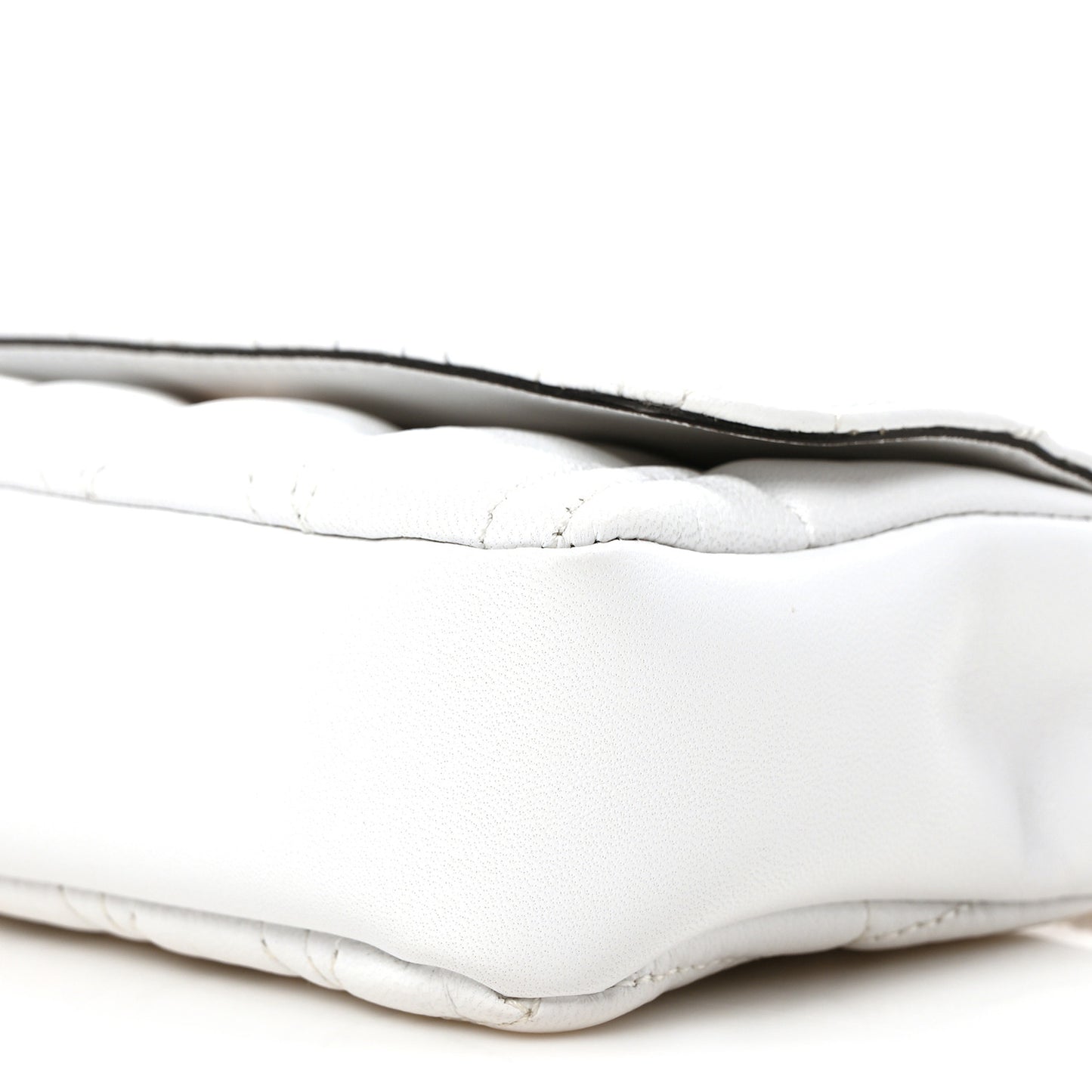 Nappa Quilted Virtus Evening Bag White