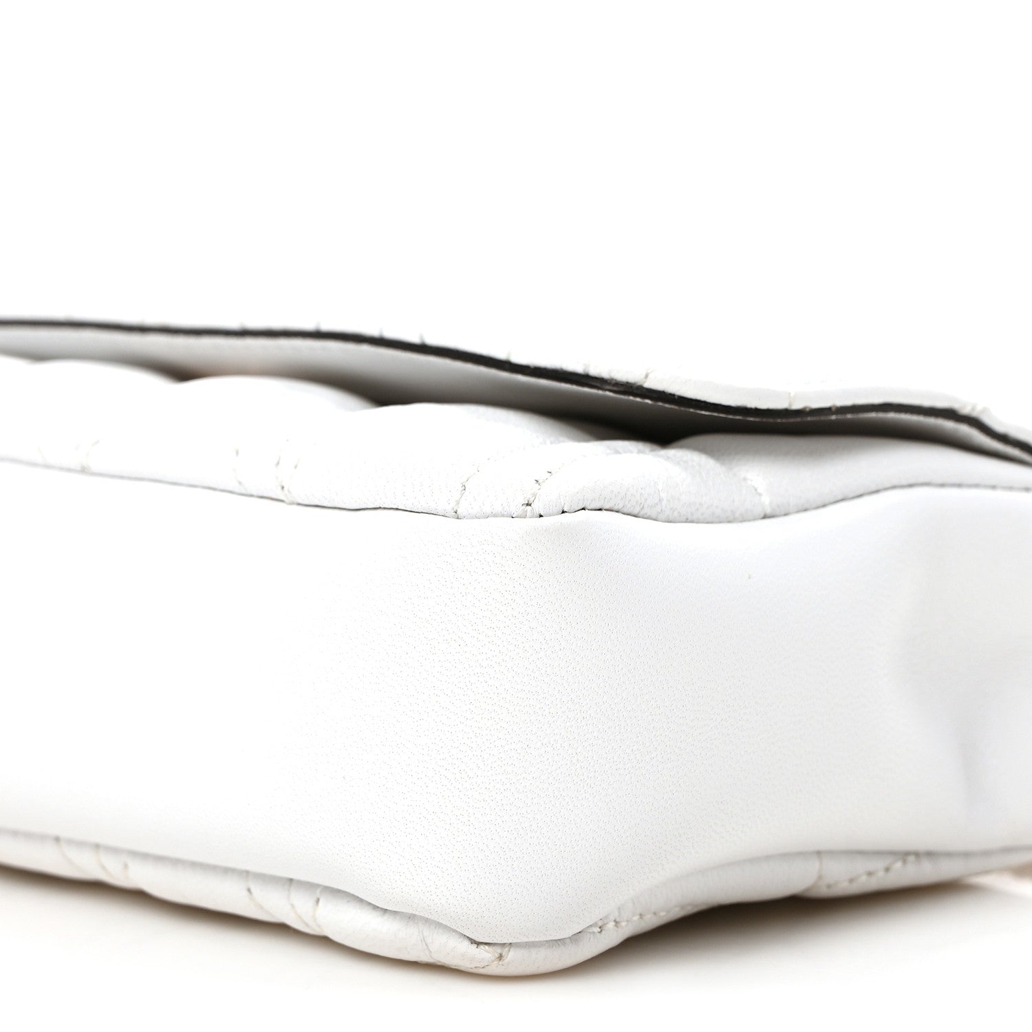 Versace Nappa Quilted Virtus Evening Bag White 10 of 10