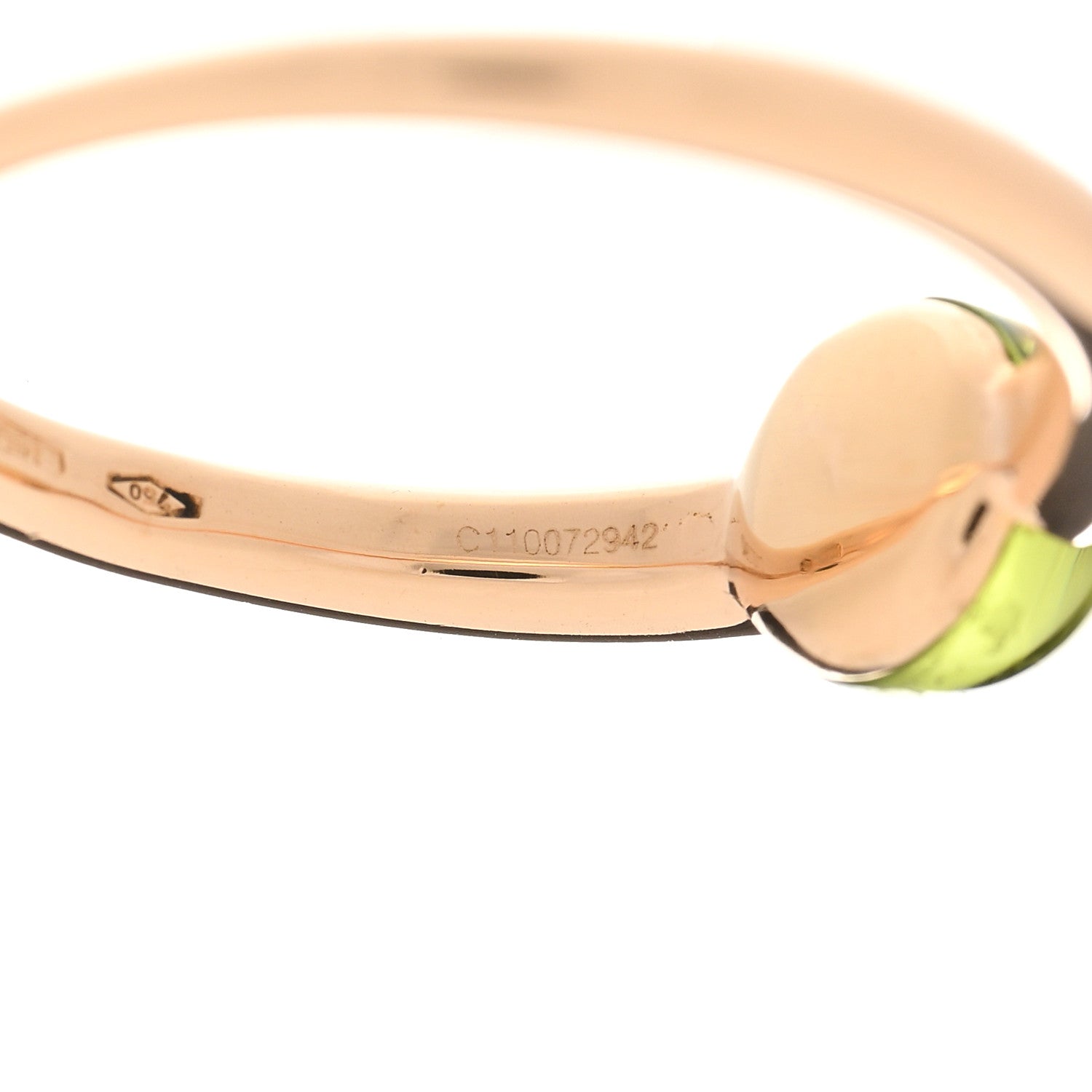 Pomellato 18K Rose Gold Peridot M'Ama Non M'Ama Ring 55 7.25 7 of 9