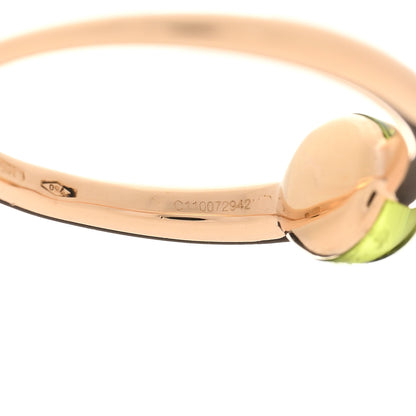 Pomellato 18K Rose Gold Peridot M'Ama Non M'Ama Ring 55 7.25 7 of 9