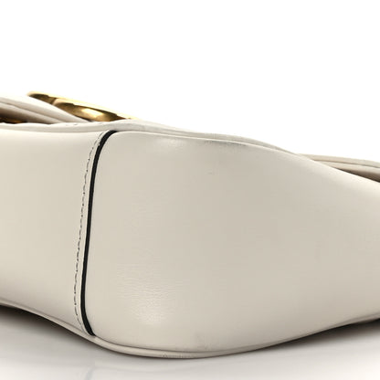 Gucci Calfskin Matelasse Small GG Marmont Shoulder Bag White 5 of 10