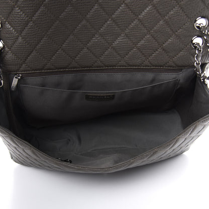 Chanel Calfskin Quilted Small XXL Travel Flap Bag Khaki 5 of 11