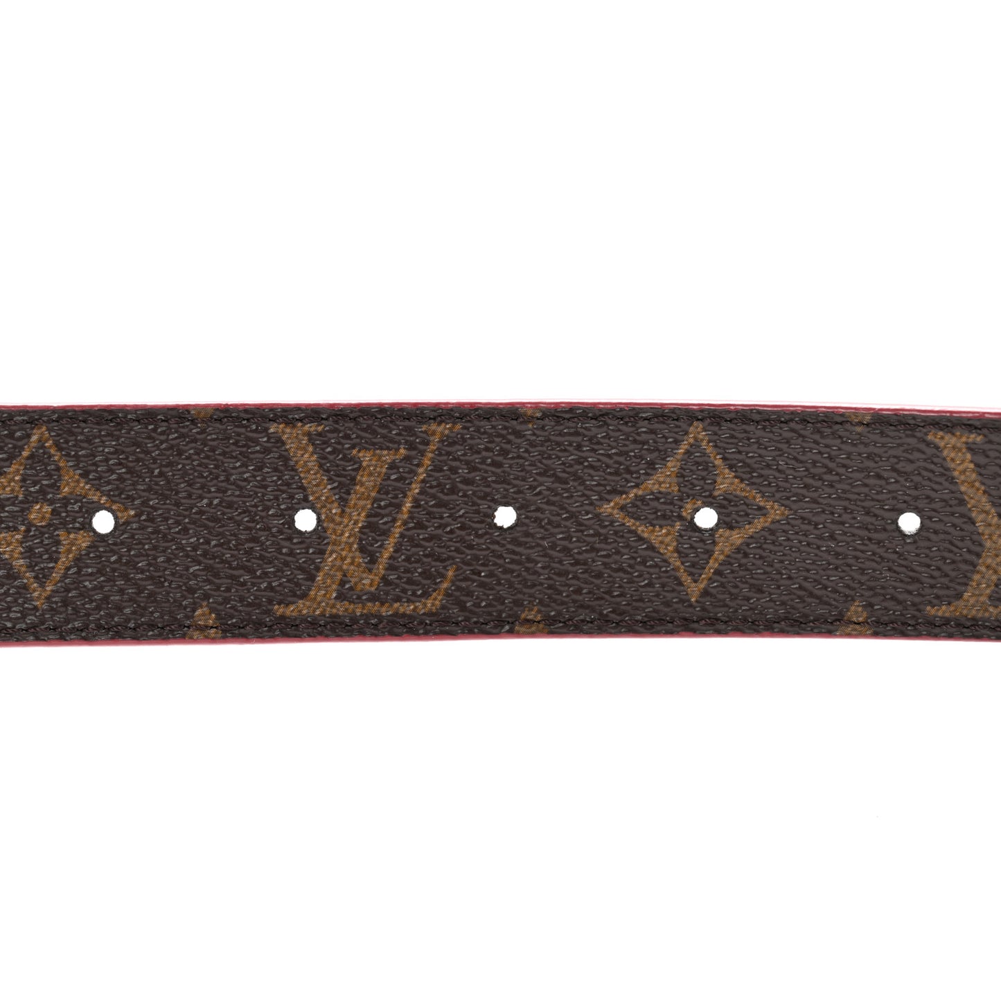 Calfskin Monogram 30mm LV Initiales Reversible Belt 80 32 Fuschia