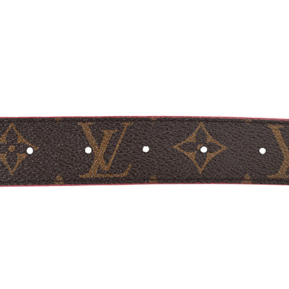 Louis Vuitton Calfskin Monogram 30mm LV Initiales Reversible Belt 80 32 Fuschia 5 of 5